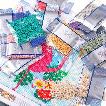 60000 Pcs 60 Color Rhinestones Diamond Painting Beads Flat Bottom Round Resin Beads Art Replacement Diamonds for DIY Craft Diamond Painting Accessories(Bright Color)