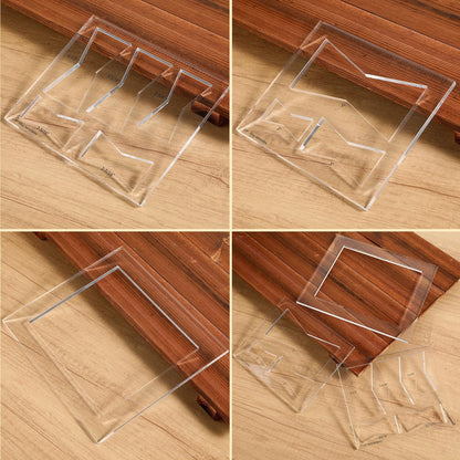 chiazllta 8 in 2 Butterfly Router Templates Guide for Woodworking Decorative with Frame 8 x 7 inch Transparent Butterfly Inlay Template Set Decorative Acrylic Router Bowtie Jig Kit for Precise Cuts