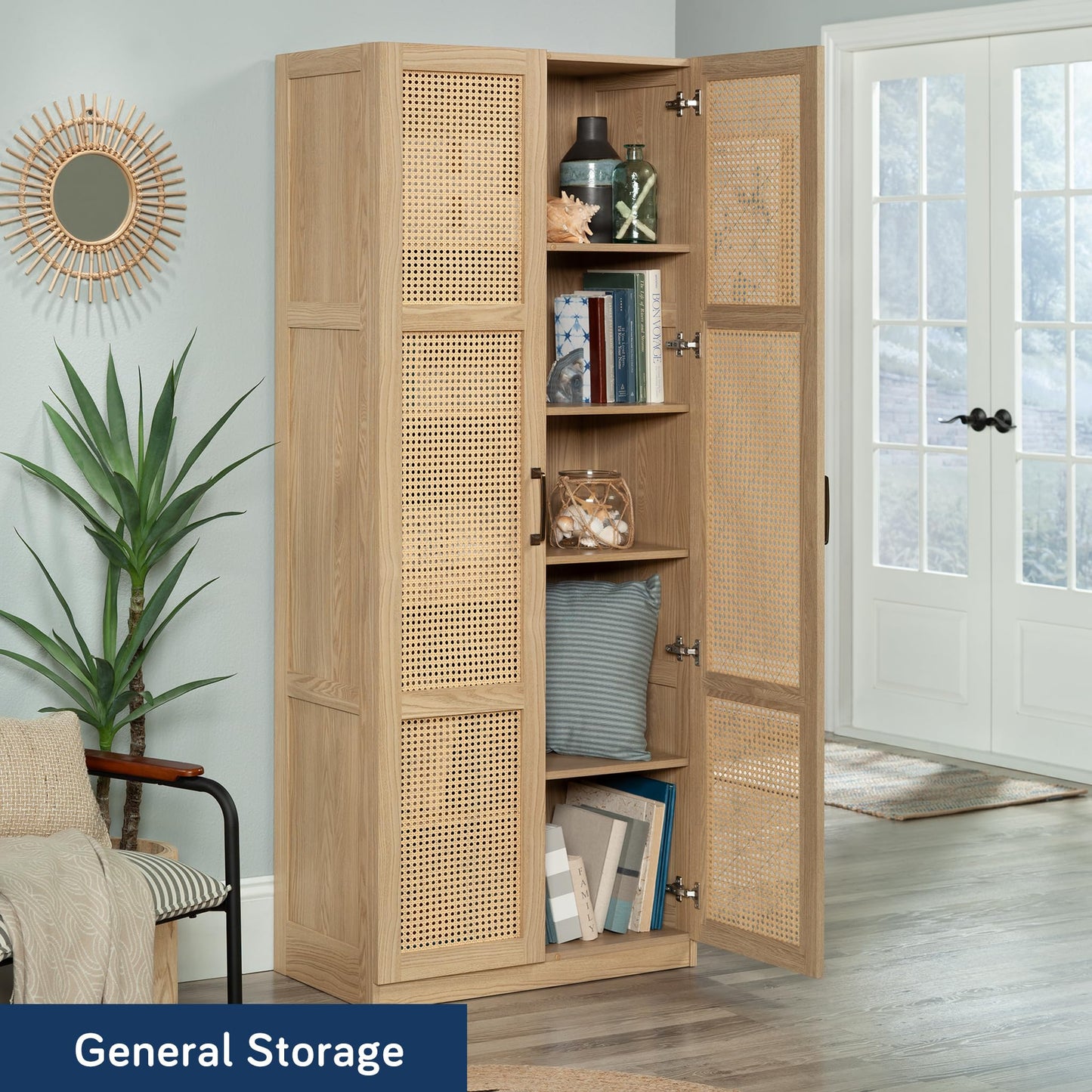 Sauder Miscellaneous Storage Cabinet, Harmony Ash Finish
