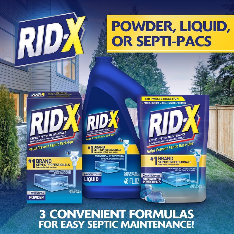 Rid-X Septic Tank System Treatment, Septic Tank Treatment, 3.2 Ounce