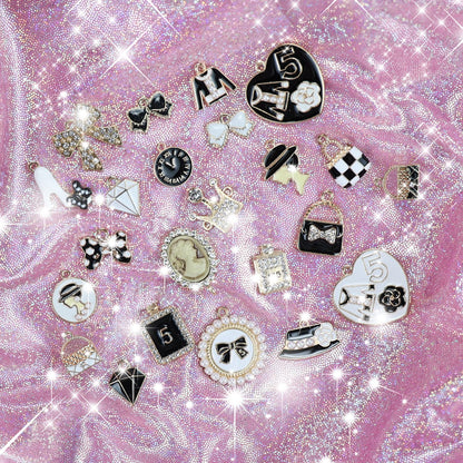 CUNUEN Lot of Bling Designer Decoration Charms, Luxury Fashion Trendy Rhinestone Jewelry Accessories for Women Girls
