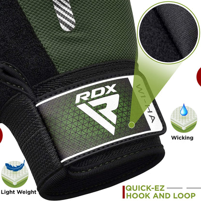 RDX Weight Lifting Gloves Gym Fitness Workout, Anti Slip Padded Full Palm Protection, Ultra Ventilated, Bodybuilding Strength Training HIIT WOD Exercise, Half Finger Men Women Cycling Rowing Climbing