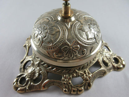 Upper Deck Ornate Solid Brass Hotel Counter Bell