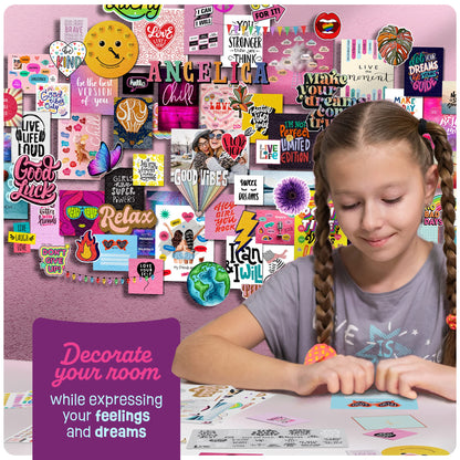 Pretty Me Wall Collage Kit for Teen & Tween Girls - Arts Craft Easter Gift Ideas for Age 11, 12,13, 14, 15, 16 Year Old Girl - Birthday Gifts for Teenage Bedroom Decor - Teens Creative Crafts Kits