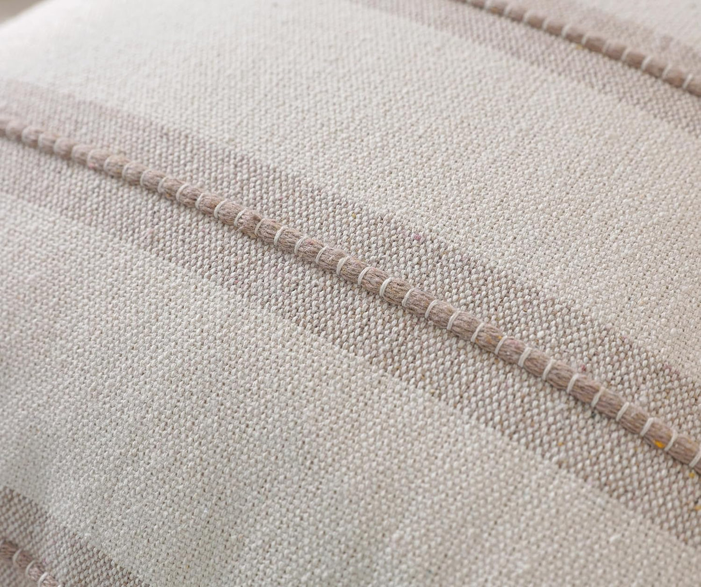 22x22 Set 2, Cethom Boho Throw Pillow Covers of Taupe Striped Decorative Pillow Cases for Couch Chair Bed, Textured
