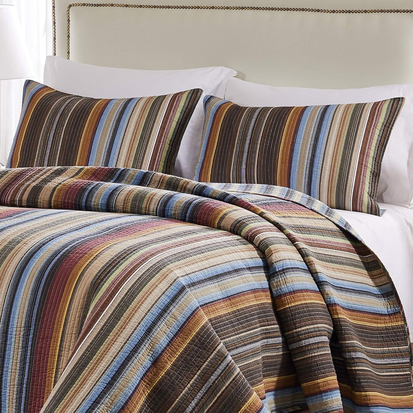 Greenland Home Durango 100% Cotton Pillow Sham, King 20x36-inch, Earth