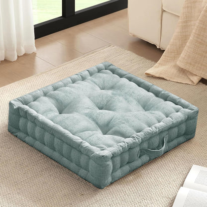 24" 24" 5" Intelligent Design Large Floor Pillow for Adults Yoga or Meditation Cushion with Handle, Floor Cushion