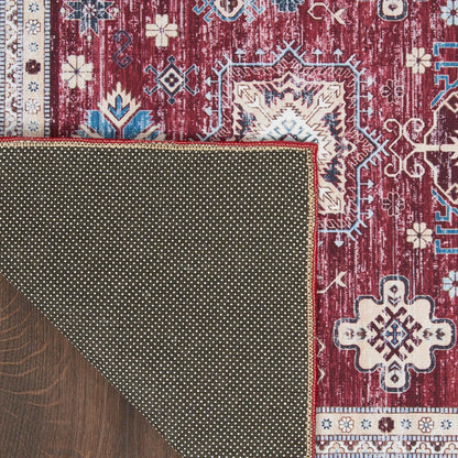 Nourison Fulton Tribal Red Area Rug, 2' x 3', Easy Cleaning, Non-Shedding, Bedroom, Living Room, Dining Room, Kitchen