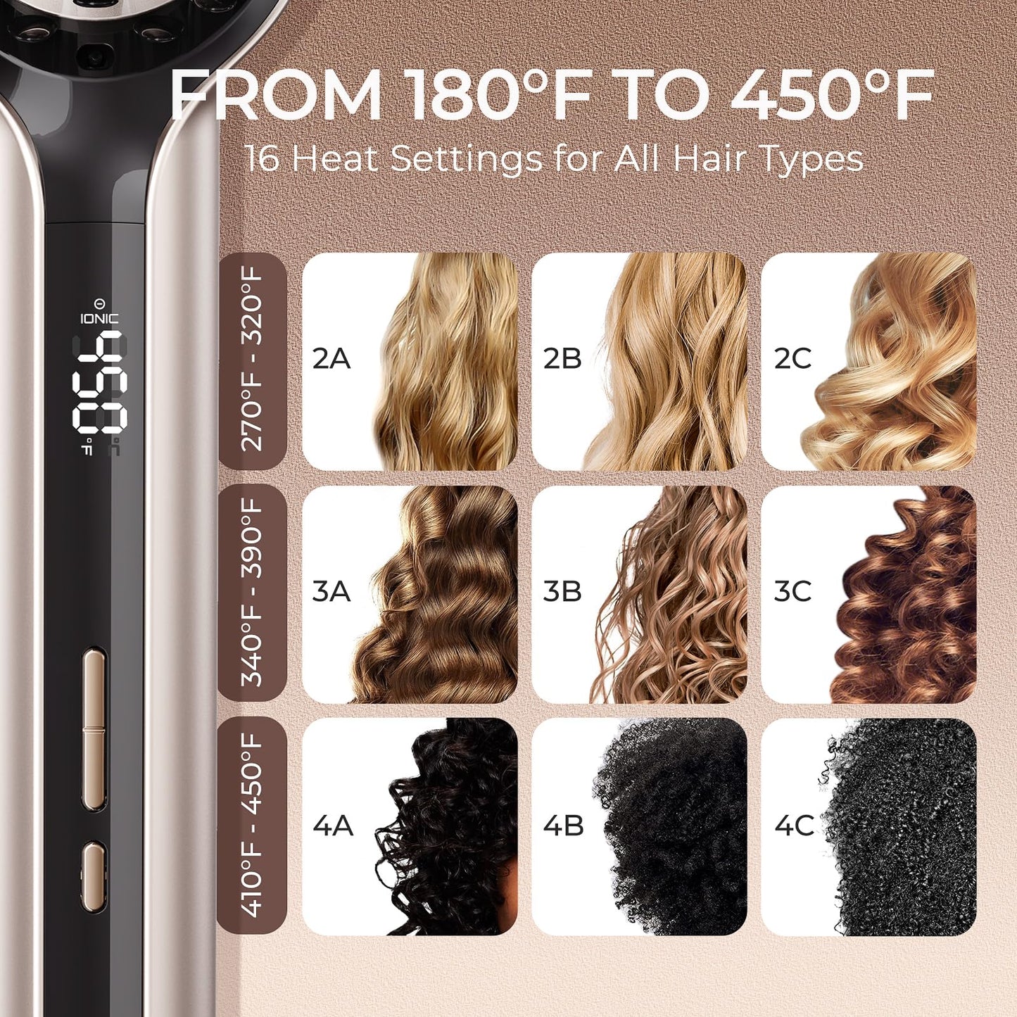 TYMO Hair Straightener Brush - Upgraded Ionic Plus Straightening Brush with Dense Bristles, 16 Temps, Dual Voltage | Ceramic Hot Comb for Women | Flat Iron for Thick Curly Hair, Black