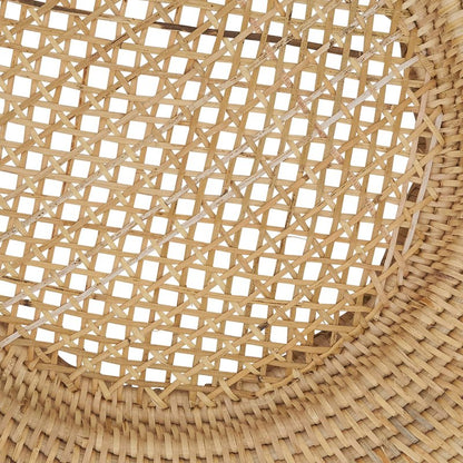 SARO LIFESTYLE Handmade Rattan Charger Plates (Set of 4)