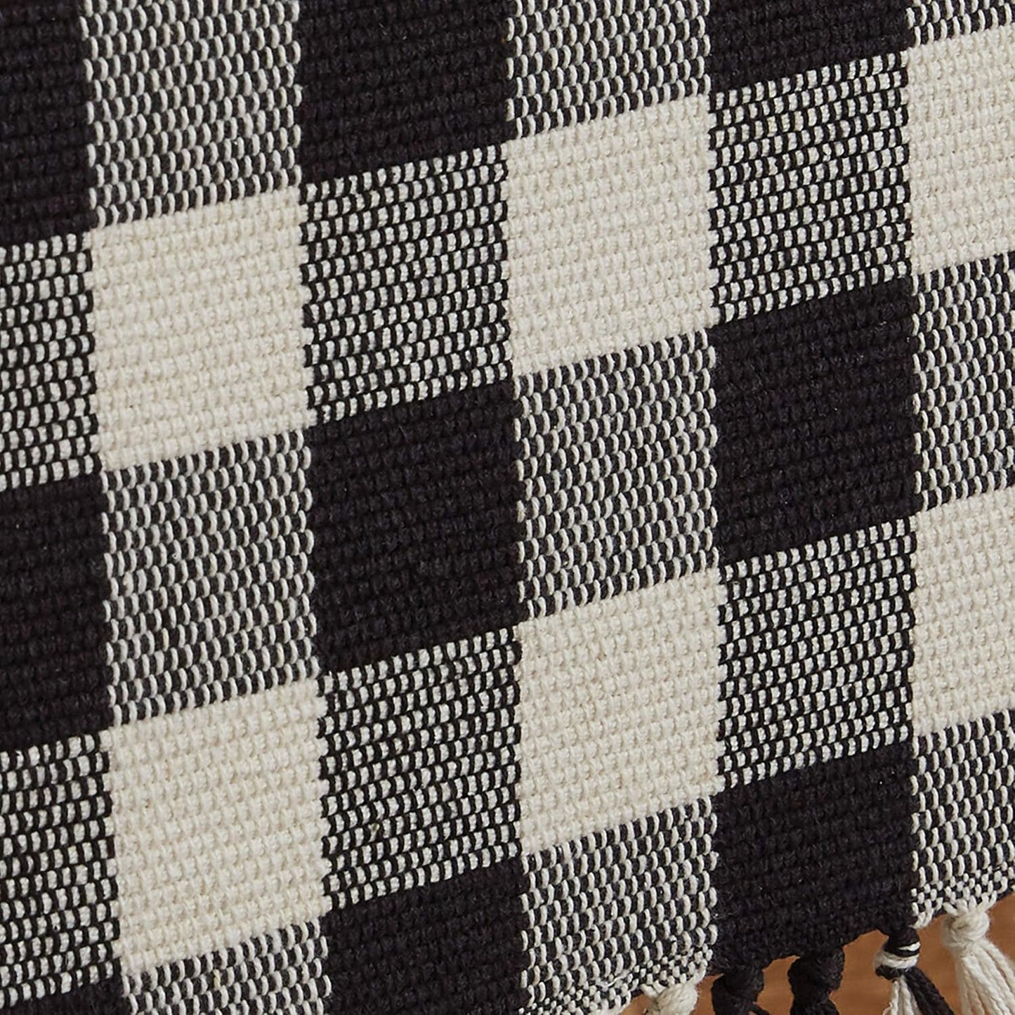 Park Designs Buffalo Check Table Runner, 54''L, Black & Cream