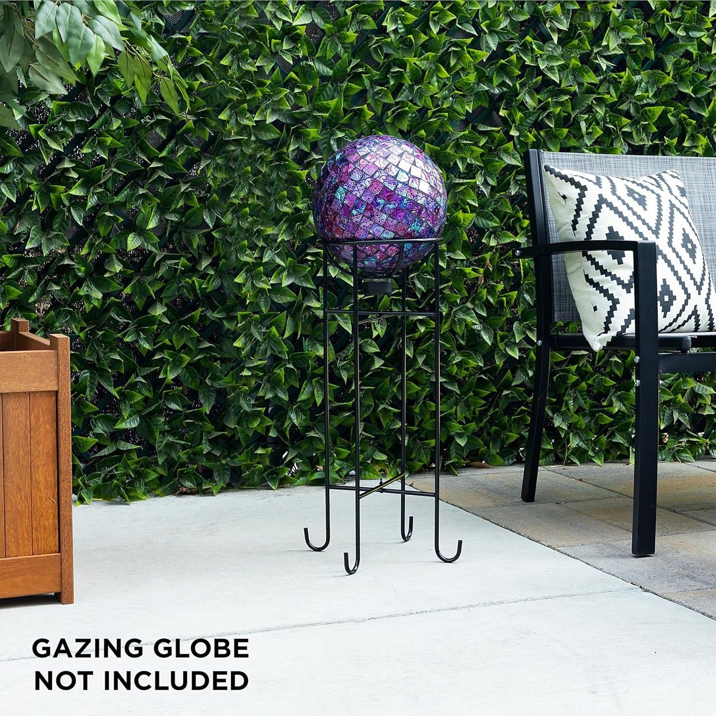 24" Alpine Corporation Tall Indoor/Outdoor Metal Gazing Globe Display Stand