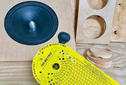 Jasper 700 Metric Circle Cutter Jig for Standard Plunge Routers Cuts Perfect Circles from 50mm to 406mm – Kit Includes Calibration Disc & Pivot Pins