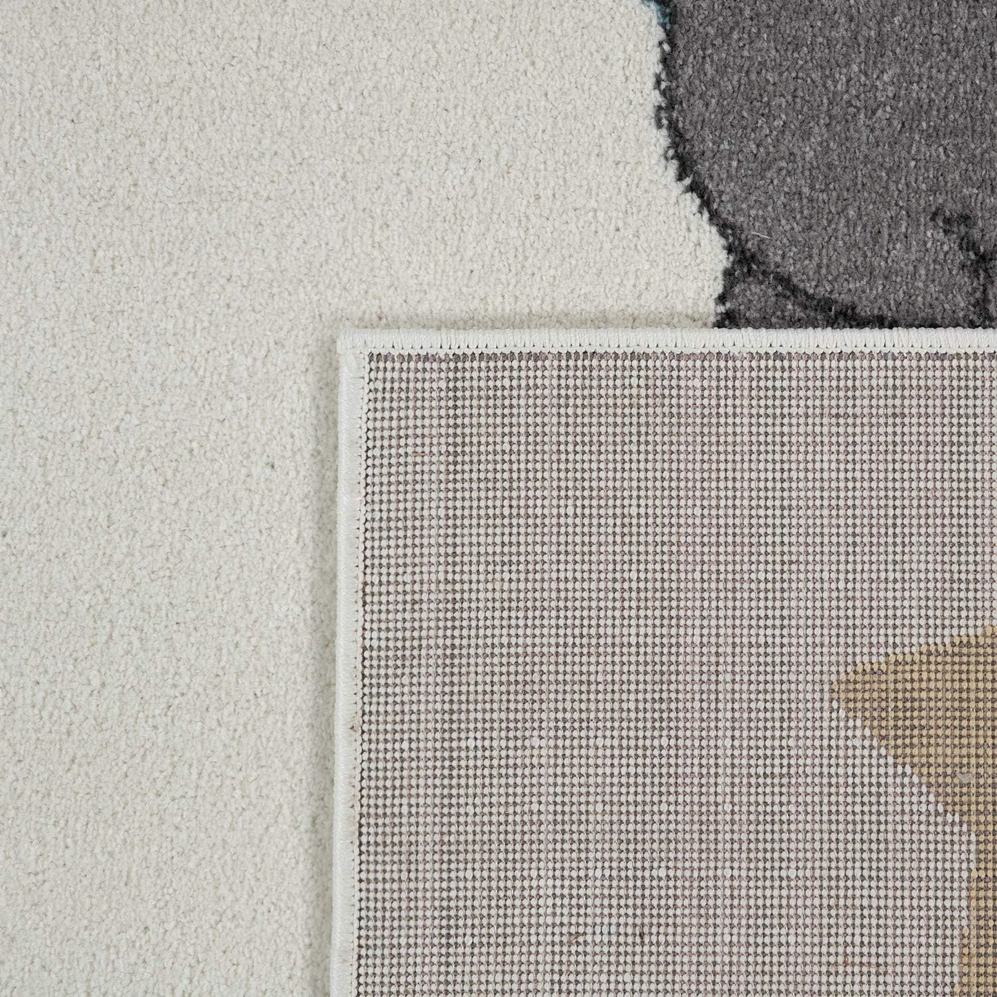 2'8" 4'11" Paco Home Kid's Rug for Children's Bedroom with an Elephant, Bear and Balloon Motive in Beige, Size: x