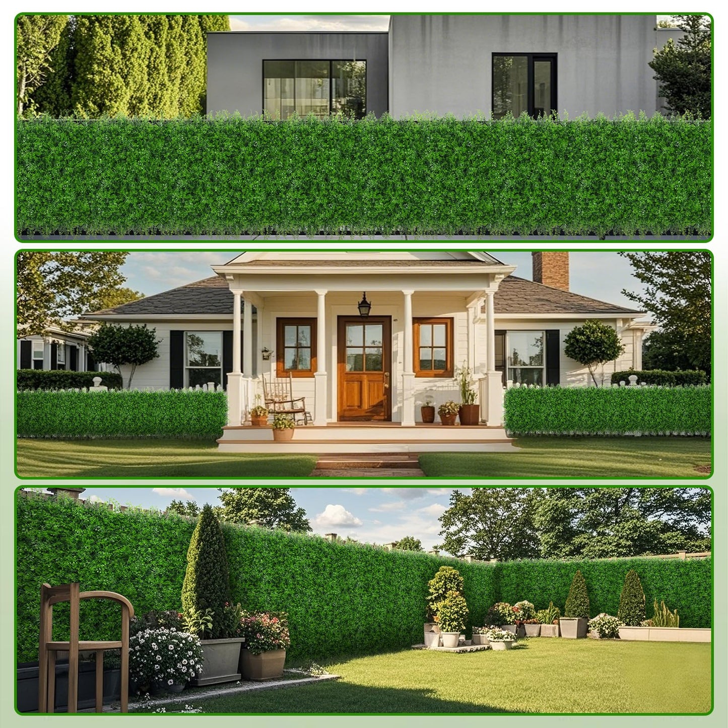 Yangrass Grass Wall Panels, 40"x120" (33.33 sqft) Artificial Boxwood Hedge Roll Privacy Screen, Green Wall Decor with UV Protection, Greenery Backdrop for Garden Indoor Outdoor Decor