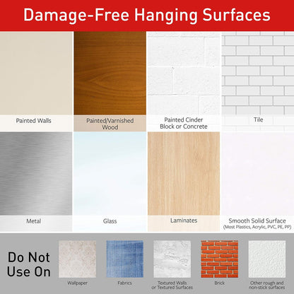 Command Spring Clips - Plastic Quartz Clips for Dorm Décor | 8-Inch Size