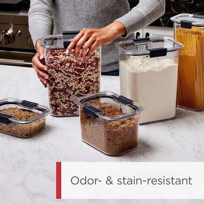 Rubbermaid Brilliance 14-Piece Food Storage Container Set - Airtight, BPA-Free, Ideal for Kitchen Organization