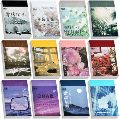 12 Set 600 Sheets Washi Sticker Set Quote Stickers for Scrapbooking Aesthetic Journaling Sticker Vintage Cute Washi Paper Sticker for Journaling Diary Planner Supplies(Charming Style)