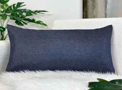 12x24 Inch 1 Aiking Home Imitation Burlap Lumbar Pillow Cover Vintage Faux Linen Rustic Natural Look, Piece Elegance