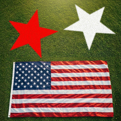 Cinnvoice 35 x 35 Inch Star Stencil Reusable Plastic for Yard, Walls, Fabric, Canvas, Flag, DIY Crafts and Independence Day Project