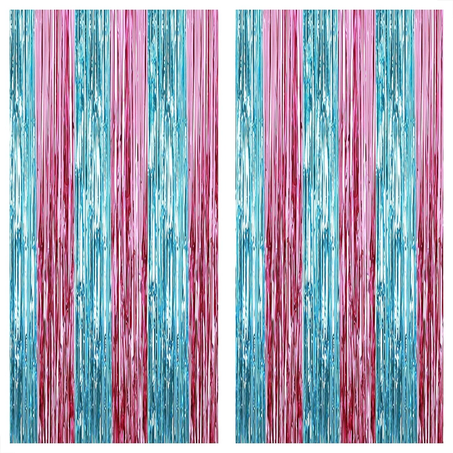 KatchOn XtraLarge Pink and Blue Streamers, 3.2 x 8 Ft, Pack of 2 for Gender Reveal Decorations