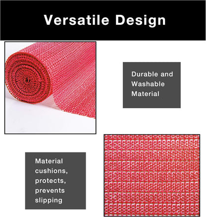 Smart Design Original Grip Shelf Liner - 18 Inch x 15 Feet, Non Adhesive, Easy Clean, Non Slip Rubber Mat, Very Berry
