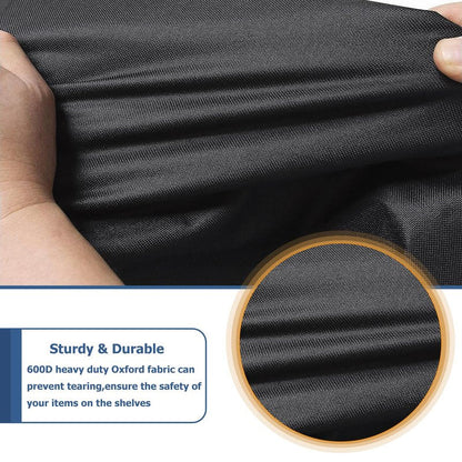 Dalema Storage Shelf Cover,Outdoor Heavy Duty 600D 36''W x 14''D x 54''H Dustproof Waterproof Shelf Covers for Wire Shelving,Storage Rack Cover with Zipper