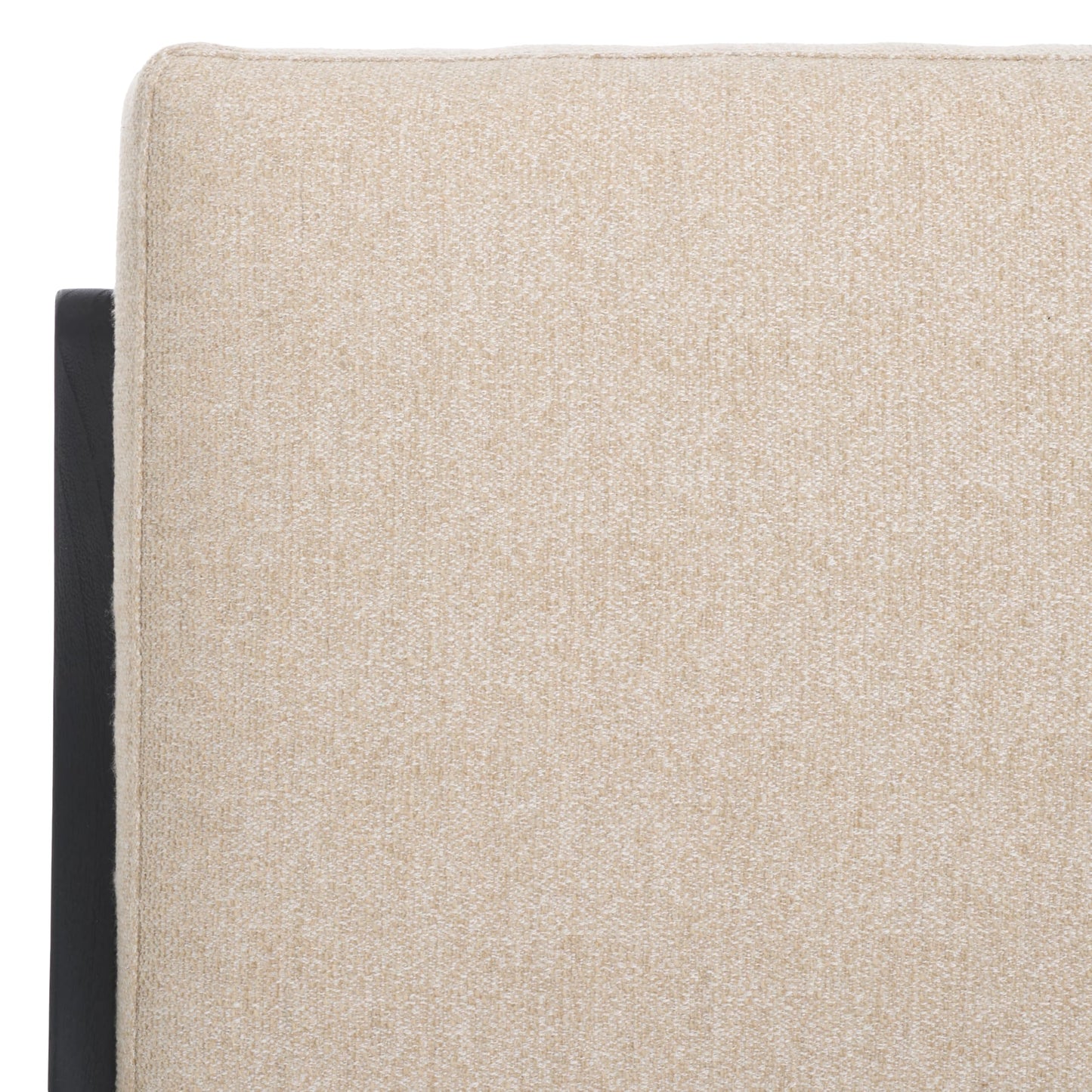 SAFAVIEH Couture Collection Nicki Scandinavian Sand/Black Boucle Solid Wood Accent Chair