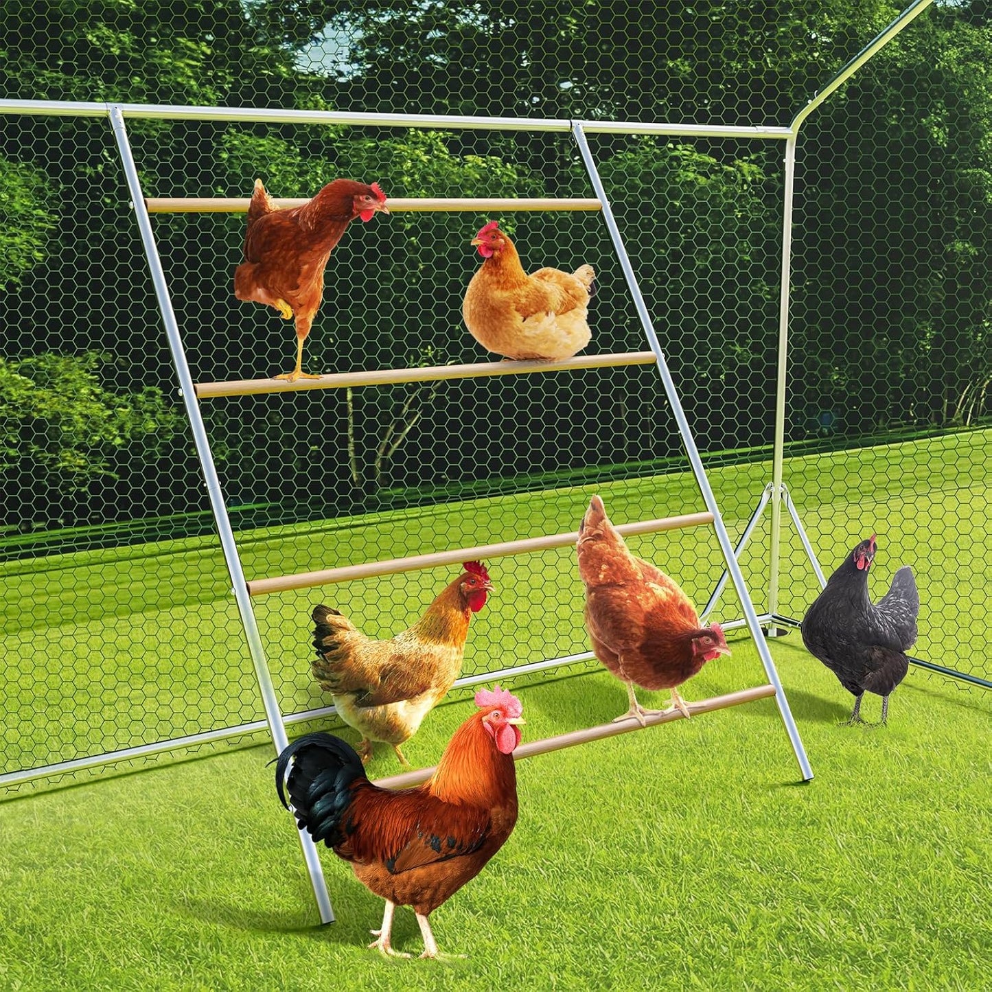 56" 40" Chicken Perch Roosting Bars for Chickens in Coop Chicken Toys for Coop Accessories Chicken Roosting Ladder Bird