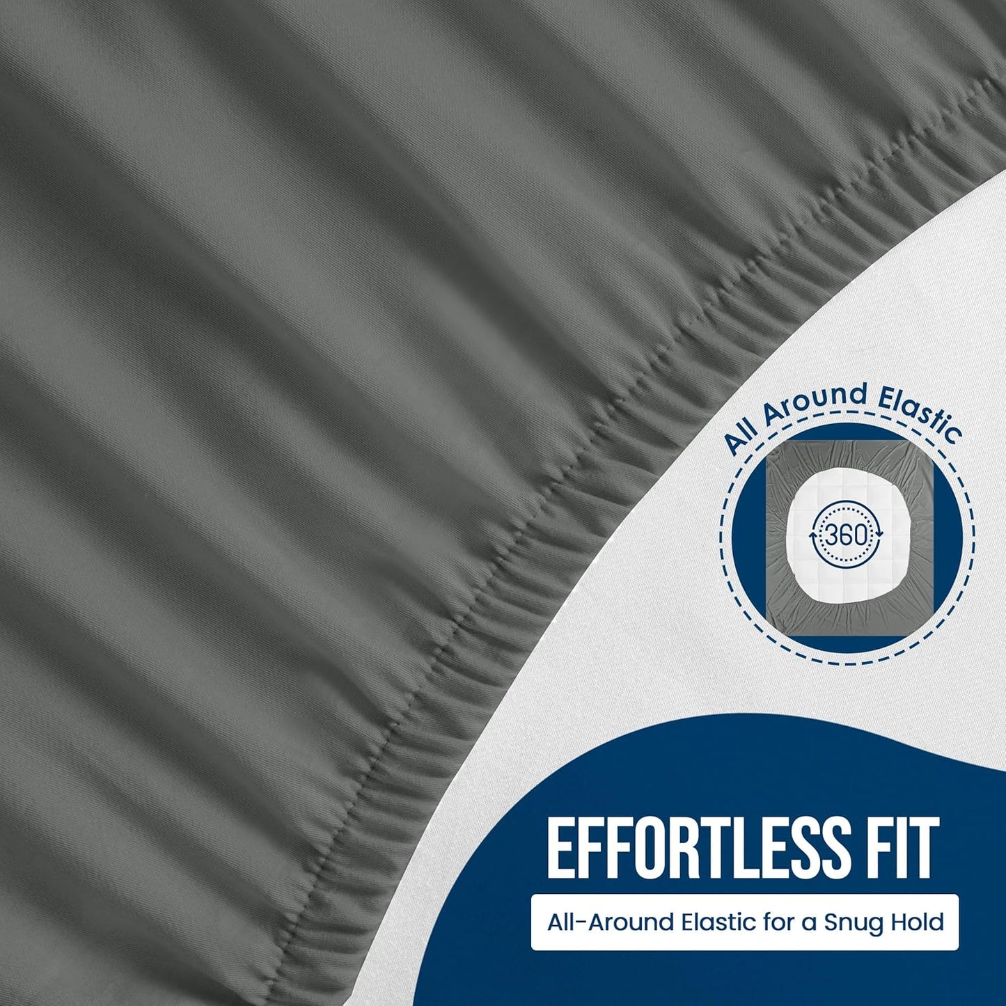 Utopia Bedding King Size Mattress Protector - Waterproof Terry Cover with Deep Pockets | Soft & Breathable Gray