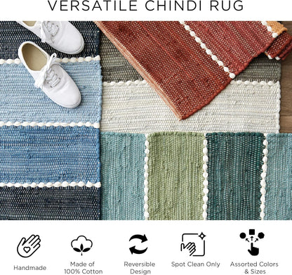 DII Chindi Home Collection Handwoven Multicolor Area Rag Rug - 36" Round
