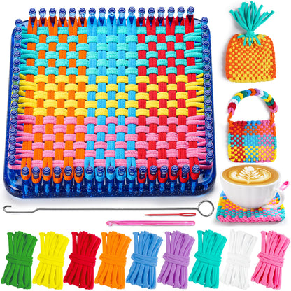 CCTVRTV Weaving Loom Kit Toys for Kids and Adults, Potholder Loops DIY Arts and Crafts for Boys and Girls Ages 5 6 7 8-12 13, Easy Potholder Loom Knitting Kits Gifts for Beginners, 252 Craft Loops.