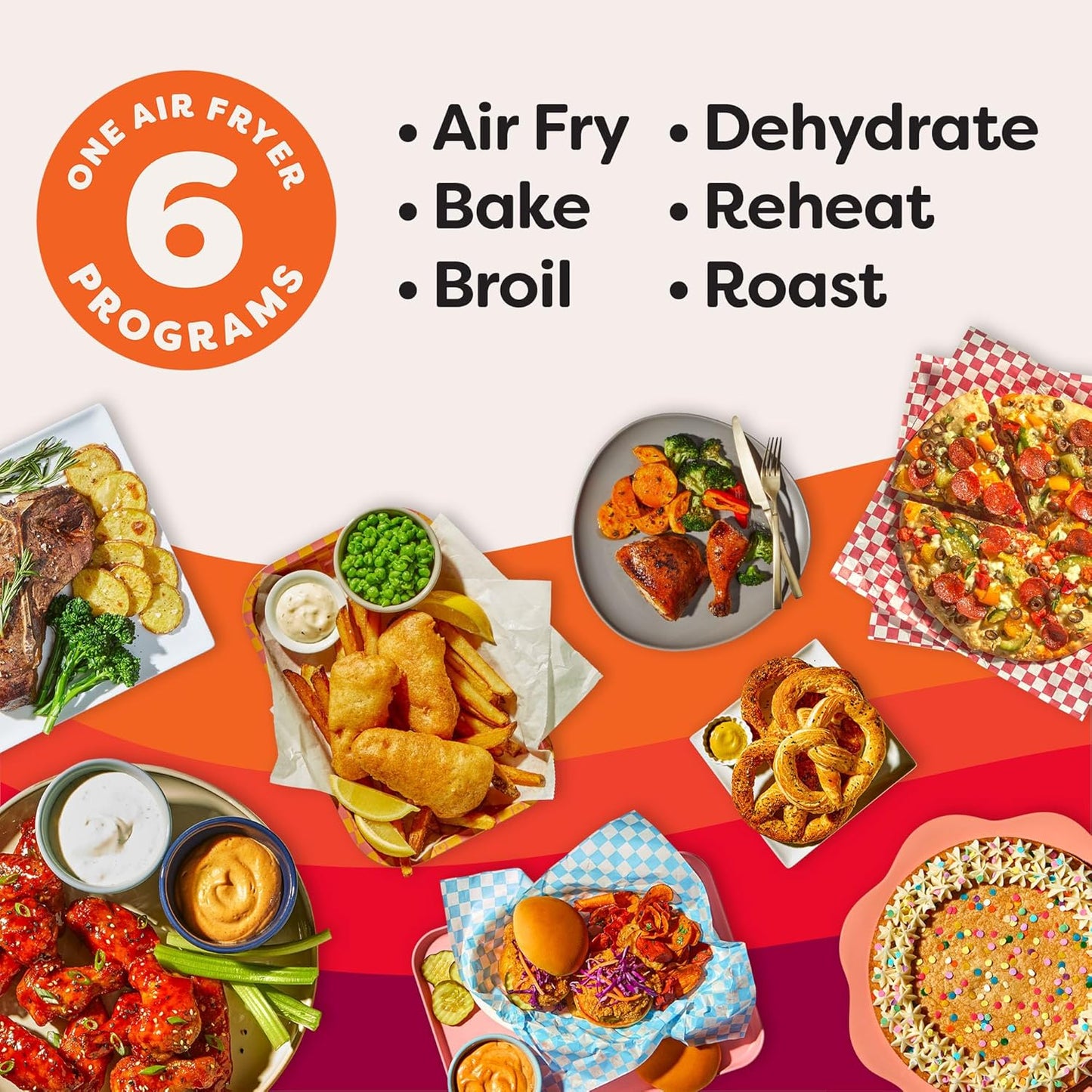 VORTEX Instant Pot 4Qt Mini Air Fryer - 6-in-1 Versatility with Custom Programs | Sea Salt Finish