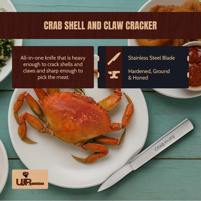 UJ Ramelson Crab Meat Shell Claw Cracker and Picker Knife, Seafood Tools and Eating Utensils, Shellfish Opener