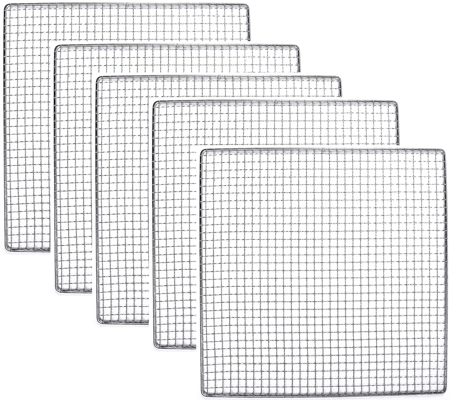 5 Stainless Steel Trays Compatible With Excalibur Dehydrator Replacement UPGRADE Food Shelf Mesh Screen by Bright Kitchen (5 Trays)