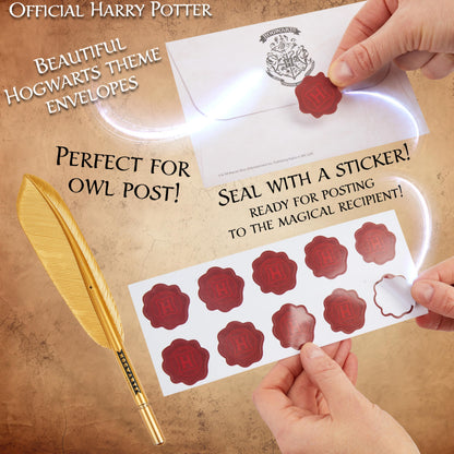 Harry Potter Gifts Letter Writing Kit for Kids, Teens with A5 Paper, Envelopes, Quill Pen, Stickers, Stationery Set, Hogwarts