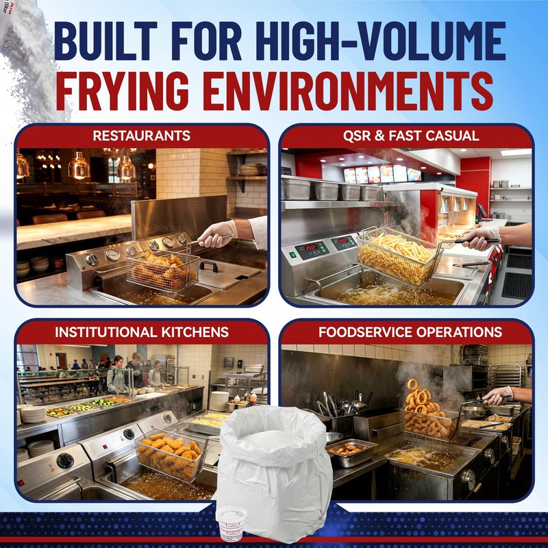 MirOil L103 Fry Powder Oil Stabilizer and Filter Aid, Case of 3 Gallons of Fry Powder, Remove Fryer Oil Contaminant, Save Grease & Remove Carbon Deposits, Reduce Usage, Deep Fryer Cooking Grease Saver