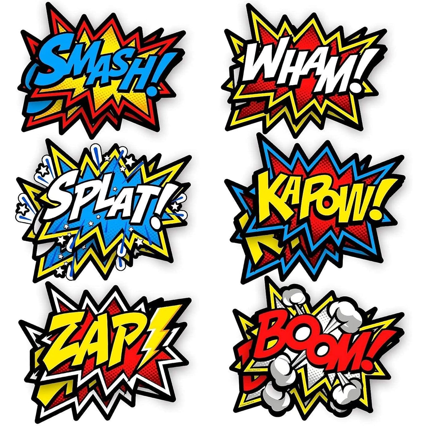 Bigtime Signs 12 Pieces Super Hero Stickers - Superhero Party Decorations for Birthday - Themed Party Favors
