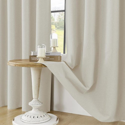 ChrisDowa Blackout Curtains - 100% Solid Birch | Thermal Insulated & Soundproof | 45" Long, 2 Panels