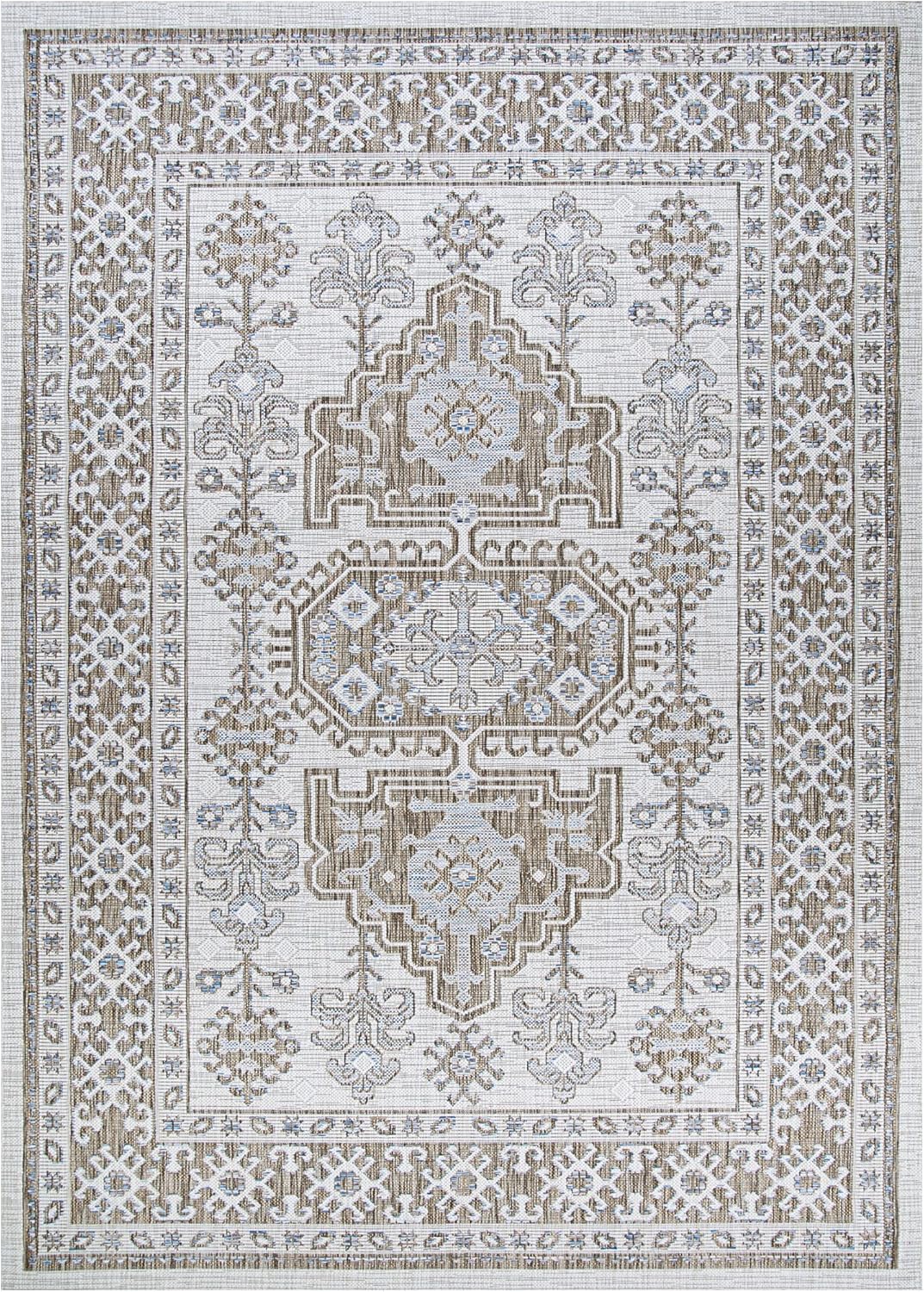 Couristan Charm Woodburn Indoor/Outdoor Area Rug, Ivory-Sand, 2'2" x 4'3"