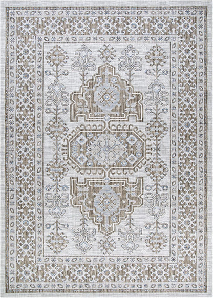 Couristan Charm Woodburn Indoor/Outdoor Area Rug, Ivory-Sand, 2'2" x 4'3"
