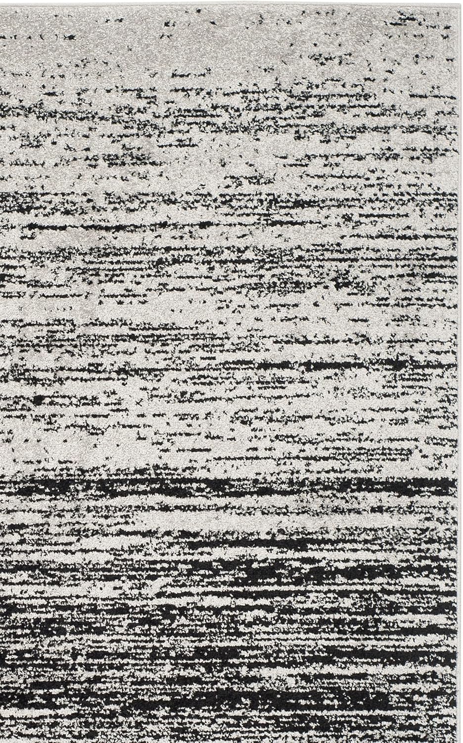 2'6" 4', (ADR113A) SAFAVIEH Adirondack Collection Accent Rug - x Silver & Black, Modern Ombre Design, Non Shedding