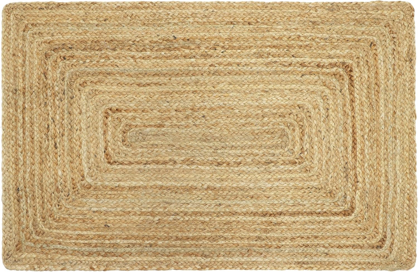 COTTON CRAFT Jute Area Rug - 100% Braided Jute, Neutral Reversible, Small 22x34 Rug for Kitchen, Living Room, Bedroom