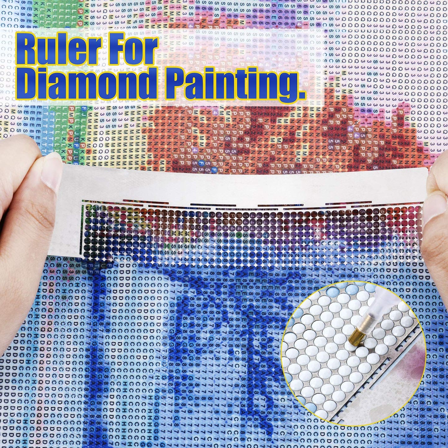 3 Pieces Stainless Diamond Painting Ruler Steel Diamond Art Ruler Steel 5d Drawing Mesh Rulers with Fix Tools 216 400 800 Blank Grids for Full Drill Partial Drills DIY Art Craft Diamonds Painting Kits