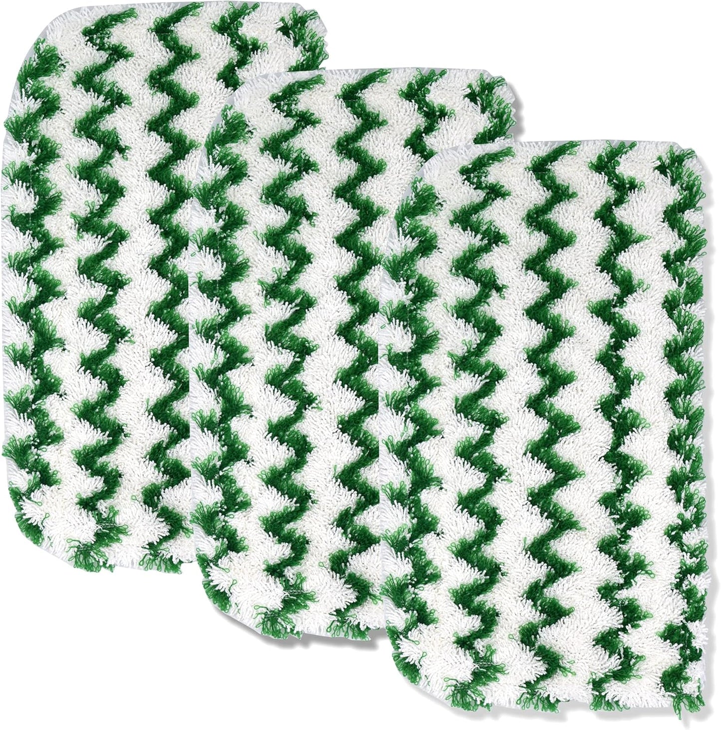 3-Pcs Replacement Steam Mop Pads for Shark S1000 Series Vacuum Cleaners (S1000, S1000A, S1000C), Green & Washable