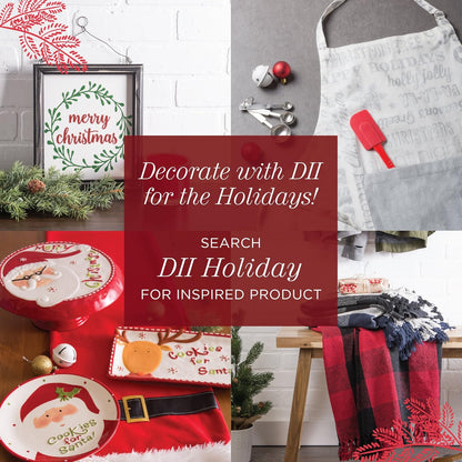 DII Holiday Dining Table Linen Collection - Christmas Table Runner, 14x108, Tartan Holly Plaid, Red & Green