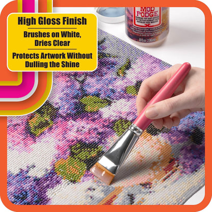 Mod Podge Diamond Top Coat, Premium All-in-One Glue, Sealer, and Finish Perfect for Preserving Diamond Puzzle Arts and Crafts Projects, CS27590