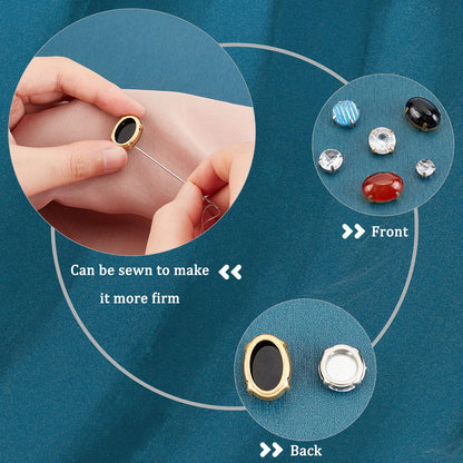 CHGCRAFT 96Pcs 24 Styles Brass Rhinestone Claw Settings Teardrop Horse Eye Oval Round Hollow Sew on Prong Setting for Rhinestone Gemstone Cabochon Resin Jewelry Making