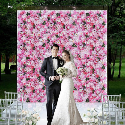 JIIPOREGJ Flower Wall Backdrop 40 * 60Cm,Artificial Floral Wall Panel,for Wedding Celebrations Party Birthday Backdrops and Home Decoration,10pcs