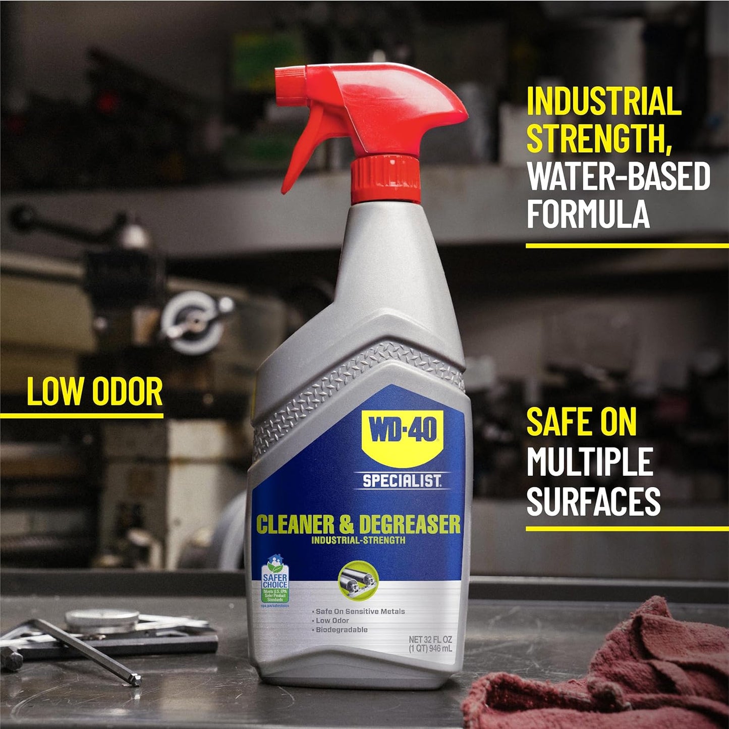 WD-40 32 OZ Specialist Cleaner & Degreaser, Multi-Surface Cleaning Solution, Great for cleaning grills and grill parts